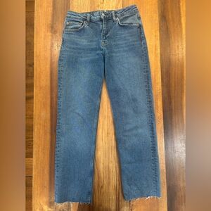 BDG Straight Leg Cropped Blue Jeans